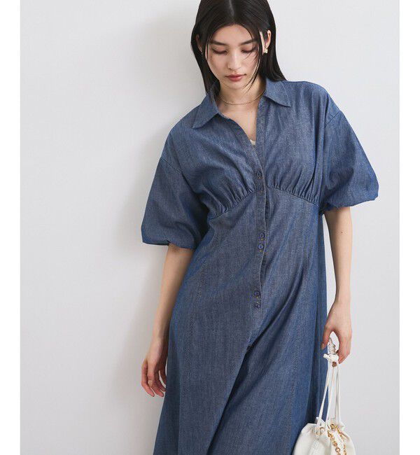 VIS「バルーンスリーブデニムワンピース」|ワンピース|
