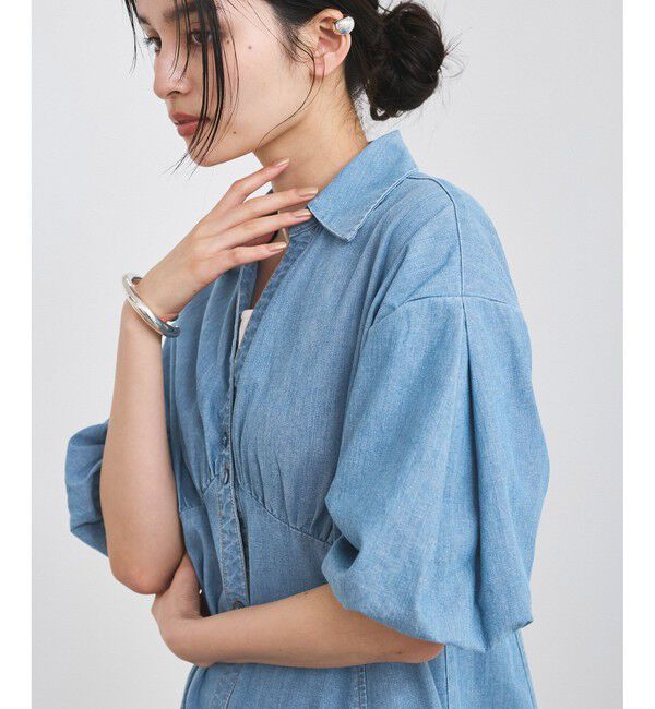VIS「バルーンスリーブデニムワンピース」|ワンピース|