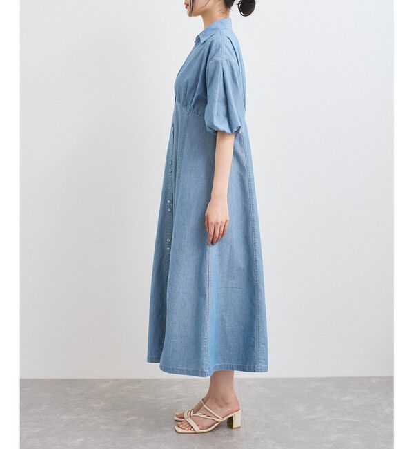 VIS「バルーンスリーブデニムワンピース」|ワンピース|