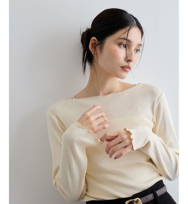 VIS「【Miller】VIS別注モデルボートネックメロープルオーバー【洗える】」|Tシャツ・カットソー|オフホワイト(15)