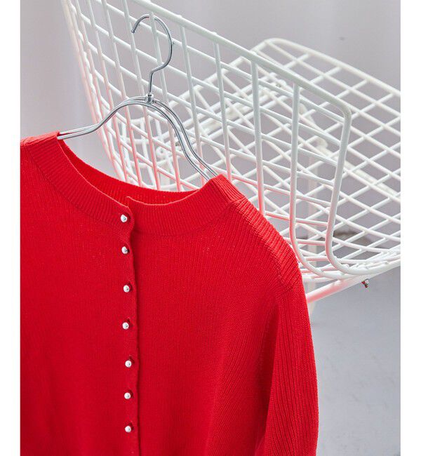 VIS「【WEB限定】多釦ハーフスリーブサマーニットカーディガン」|カーディガン|