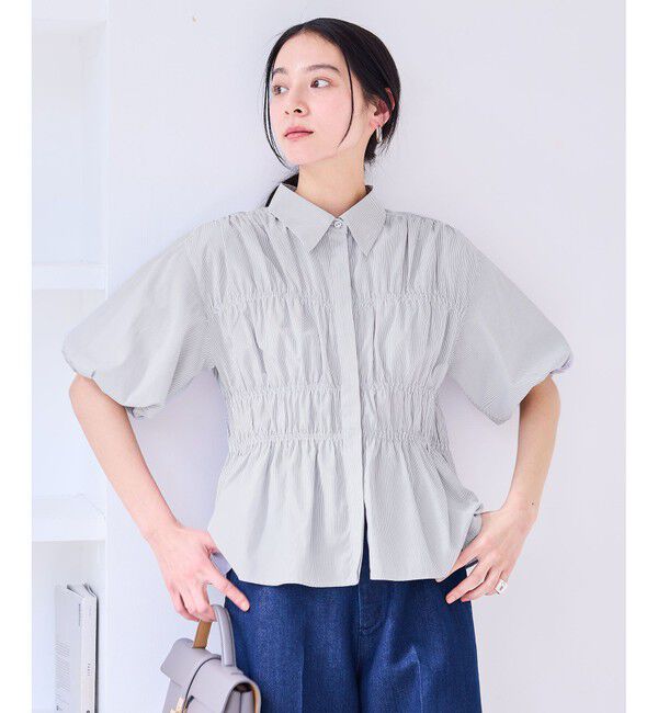 VIS「シャーリングバルーンシャツ」|シャツ・ブラウス|