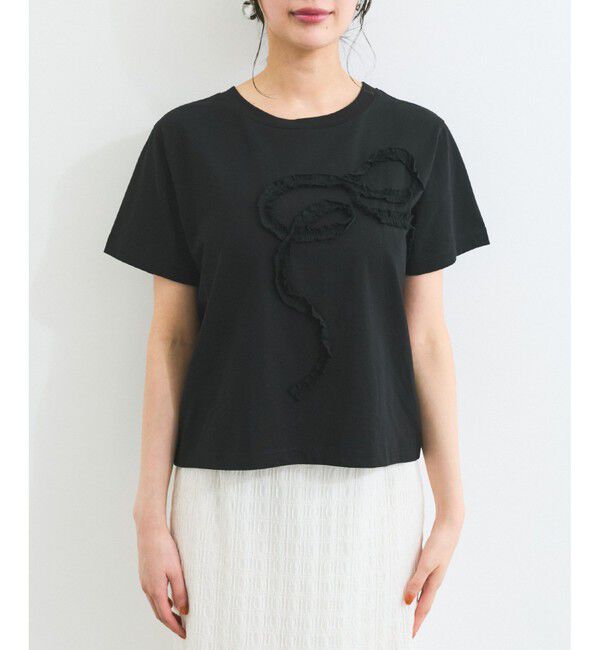 VIS「フリルテープ刺繍アソートTシャツ」|Tシャツ・カットソー|