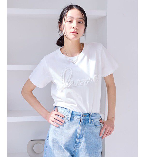 VIS「フリルテープ刺繍アソートTシャツ」|Tシャツ・カットソー|