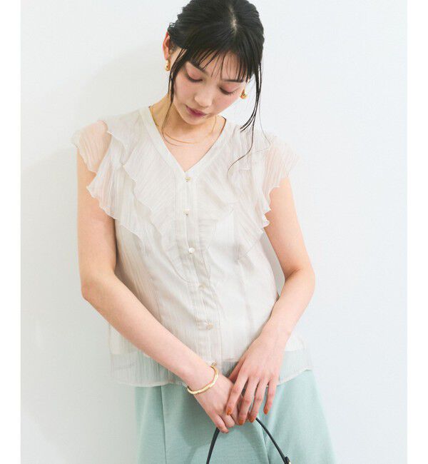 VIS「シアーフリルブラウス」|シャツ・ブラウス|