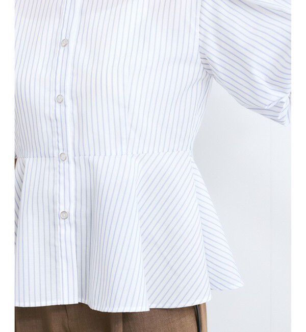 VIS「バルーンスリーブペプラムシャツ/通勤対応」|シャツ・ブラウス|