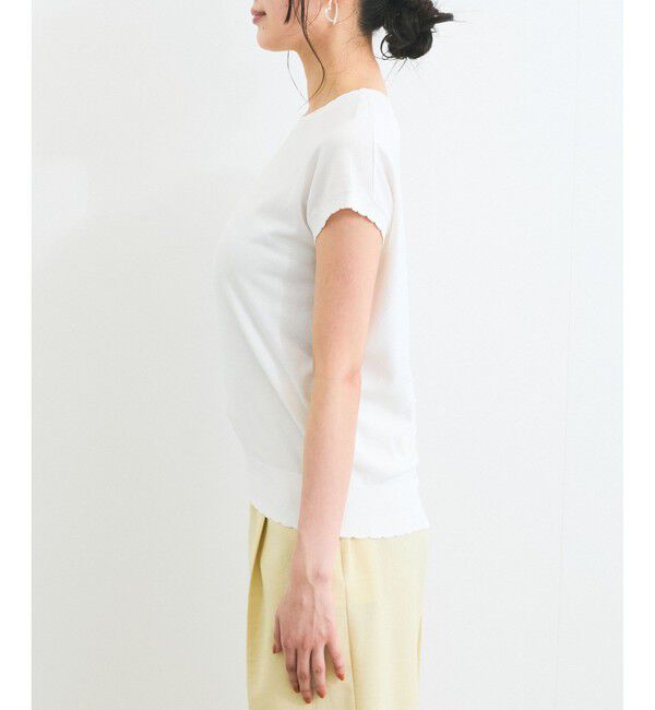 VIS「【WEB限定】パールフリルリブサマー半袖ニット」|ニット・セーター|