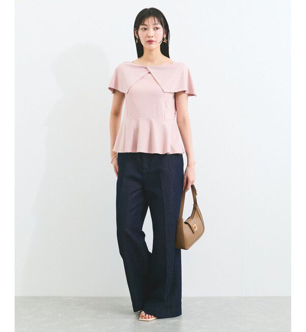 VIS「【WEB限定】ビッグカラーペプラムカットソー」|Tシャツ・カットソー|