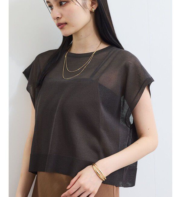 VIS「ドライタッチシアーニットトップス」|ニット・セーター|