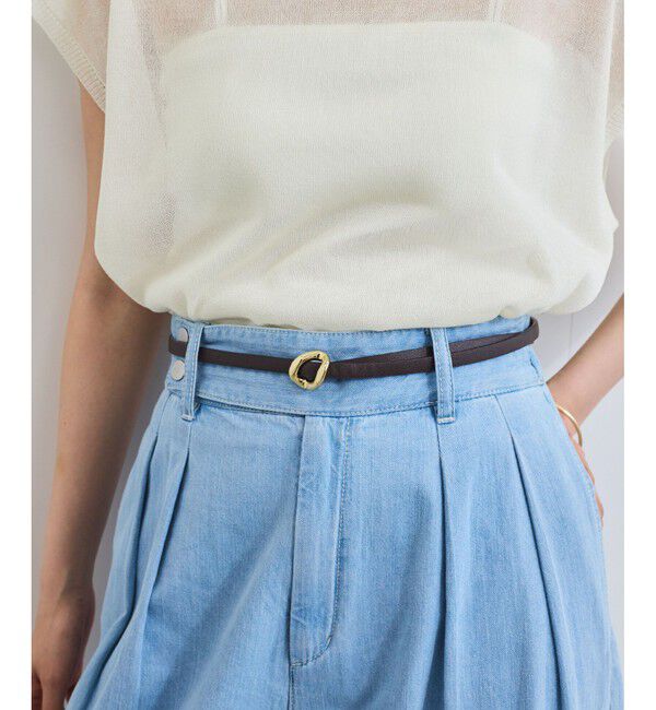 VIS「10ｍｍ巾変形メタルバックルピンレスベルト」|ベルト|