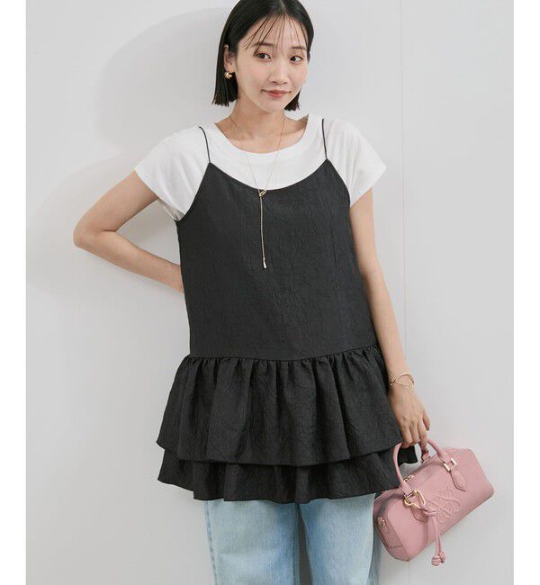 VIS「【WEB限定】【前後2WAY】フリルキャミチュニック」|チュニック|