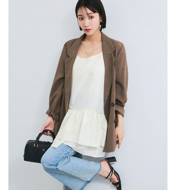 VIS「【WEB限定】【前後2WAY】フリルキャミチュニック」|チュニック|