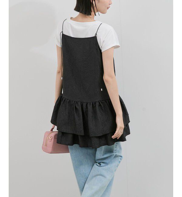 VIS「【WEB限定】【前後2WAY】フリルキャミチュニック」|チュニック|