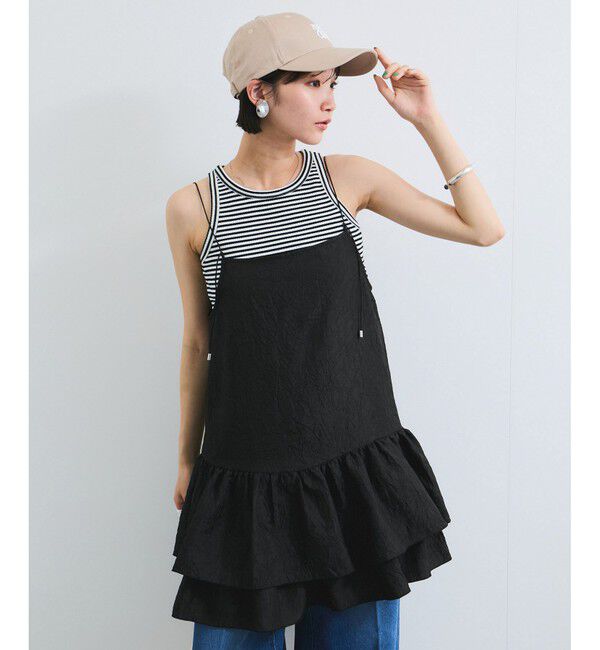 VIS「【WEB限定】【前後2WAY】フリルキャミチュニック」|チュニック|