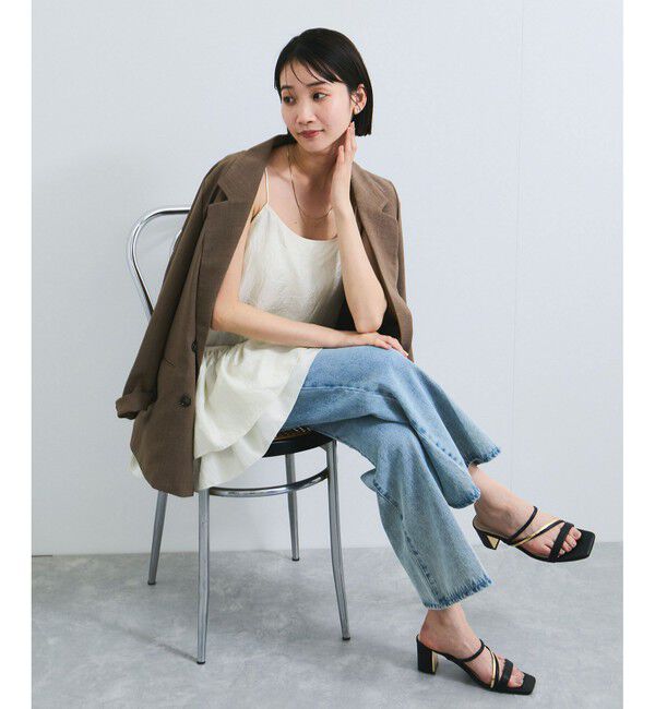 VIS「【WEB限定】【前後2WAY】フリルキャミチュニック」|チュニック|