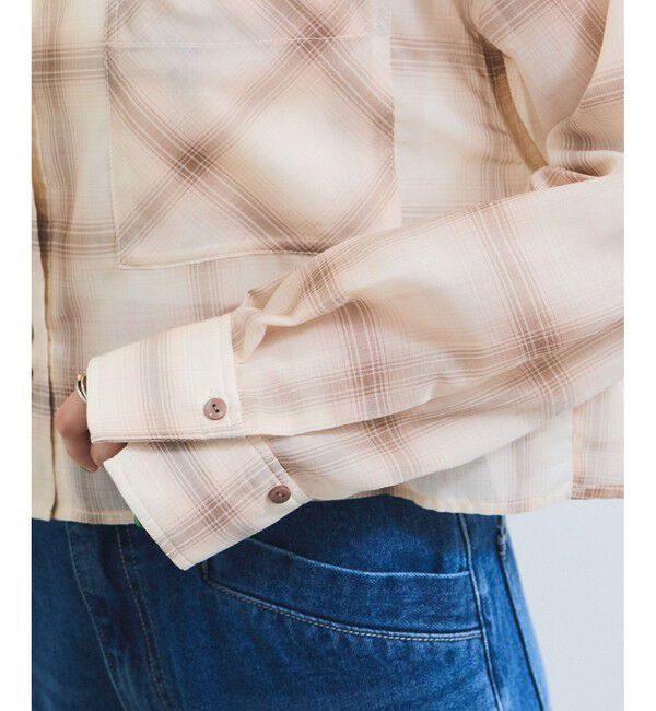 VIS「シアー＆チェックショート丈シャツ」|シャツ・ブラウス|