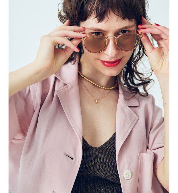 VIS「【Chocomoo】VIS別注バック刺繍クロップドハーフスリーブシャツ」|シャツ・ブラウス|