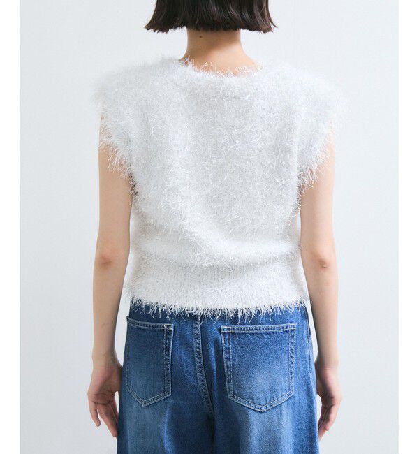 VIS「【WEB限定サイズ:MT/着丈が選べる】【洗える】フェザーヤーンニットベスト」|ニット・セーター|