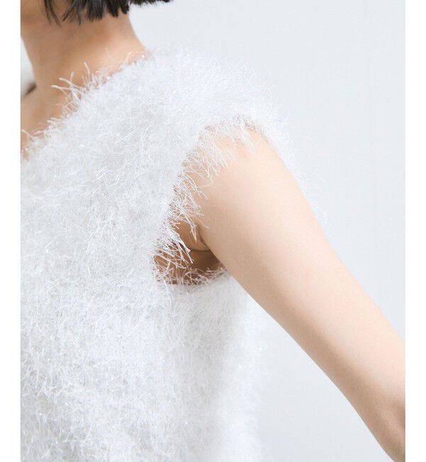 VIS「【WEB限定サイズ:MT/着丈が選べる】【洗える】フェザーヤーンニットベスト」|ニット・セーター|