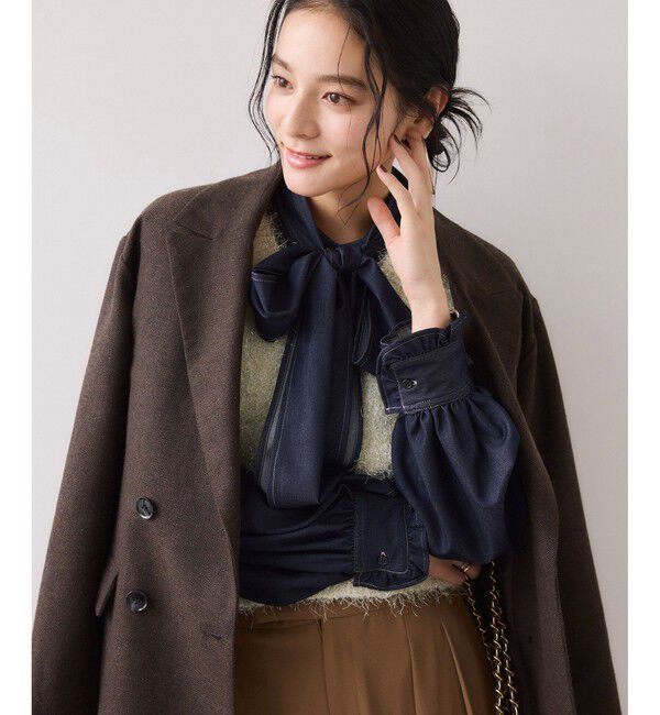 VIS「【WEB限定サイズ:MT/着丈が選べる】【洗える】フェザーヤーンニットベスト」|ニット・セーター|