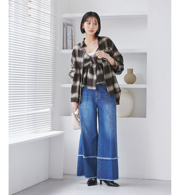 VIS「オンブレチェックオーバーシャツ」|シャツ・ブラウス|