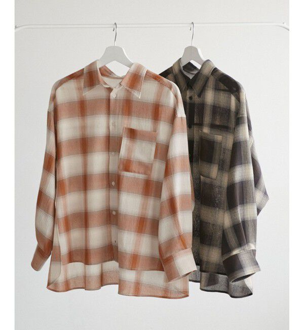 VIS「オンブレチェックオーバーシャツ」|シャツ・ブラウス|