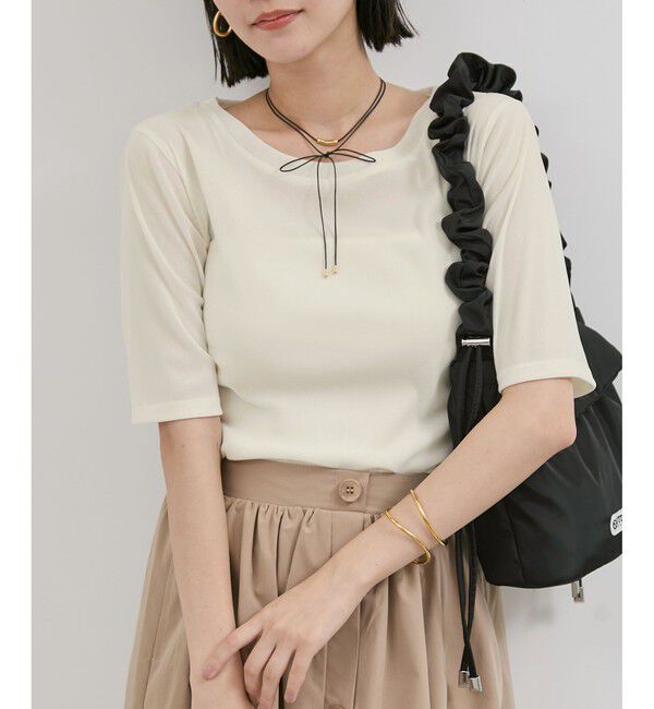 VIS「シーアベロア5部袖プルオーバー」|Tシャツ・カットソー|キナリ(16)