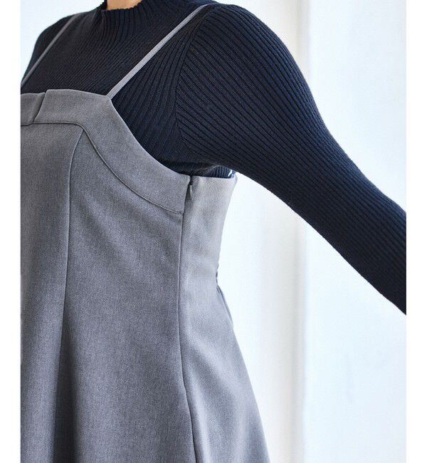 VIS「【美easy】ウーリッシュチュニック丈ビスチェ【セットアップ対応/洗える】」|キャミソール|