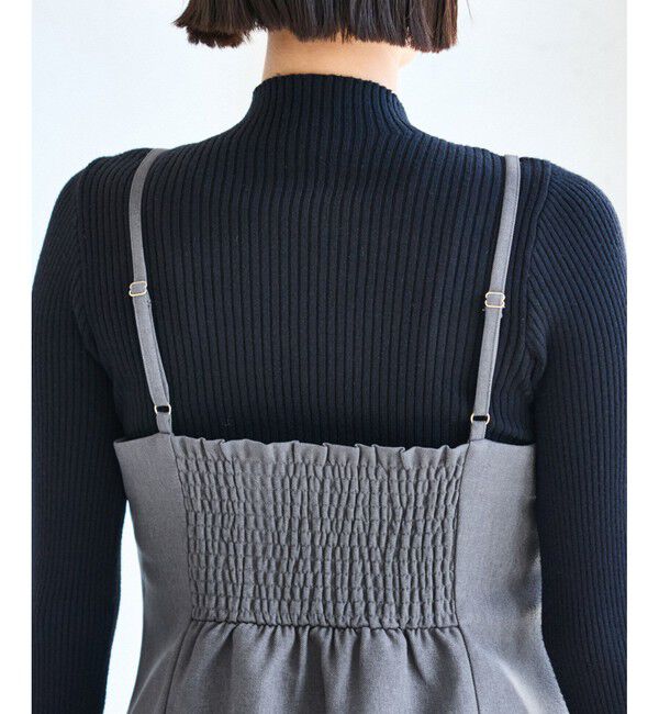 VIS「【美easy】ウーリッシュチュニック丈ビスチェ【セットアップ対応/洗える】」|キャミソール|