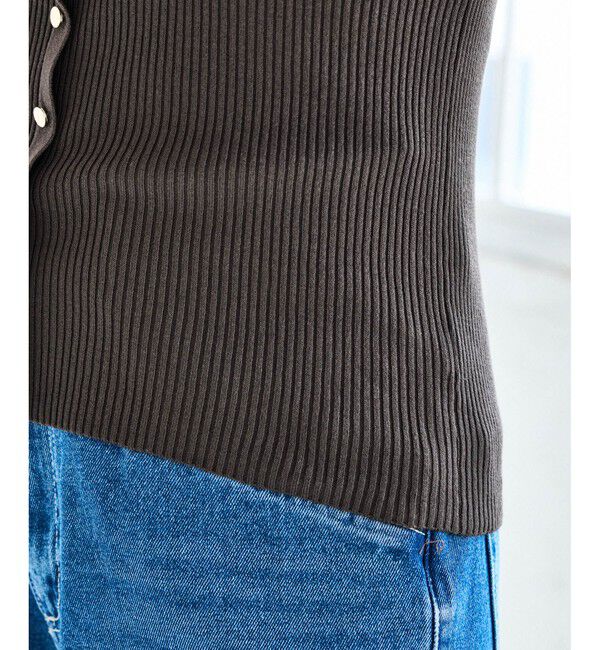 VIS「ビックカラーオフショルハーフスリーブニット」|ニット・セーター|