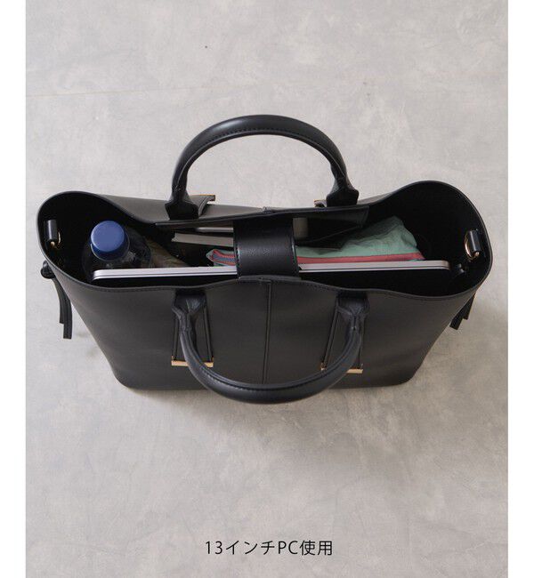 VIS「【復刻/WEB限定】【A4収納】ゴールド金具付きノットトートバッグ/通勤・通学対応」|トートバッグ|