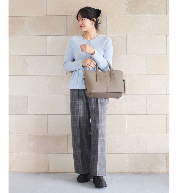 VIS「【復刻/WEB限定】【A4収納】ゴールド金具付きノットトートバッグ/通勤・通学対応」|トートバッグ|