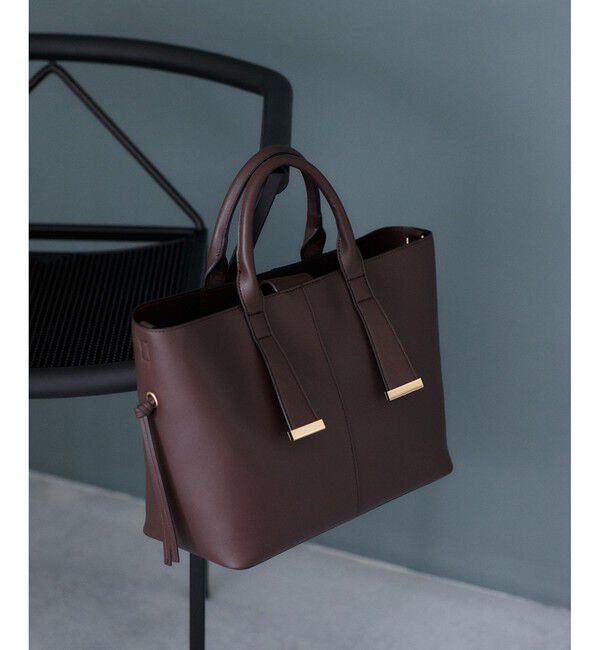 VIS「【復刻/WEB限定】【A4収納】ゴールド金具付きノットトートバッグ/通勤・通学対応」|トートバッグ|