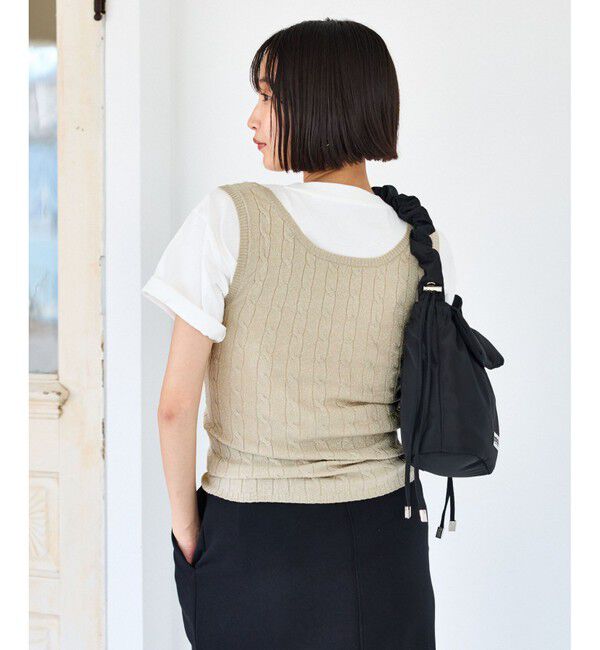 VIS「【前後2WAY】ケーブルニットタンクトップ」|タンクトップ|
