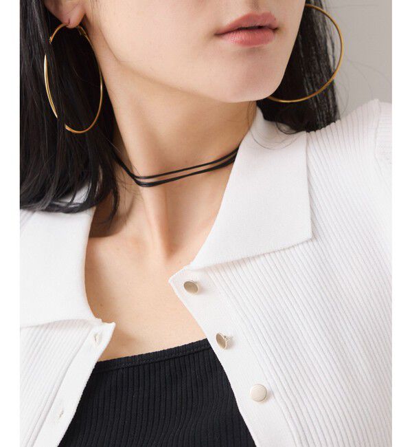 VIS「【洗える】襟付きペプラムカーディガン」|カーディガン|