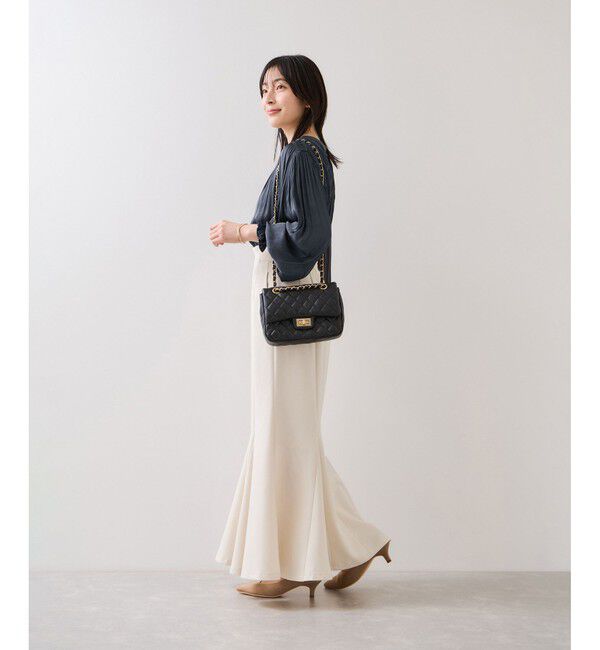 VIS「割繊シャーリングブラウス/2WAY・イージーケア」|シャツ・ブラウス|