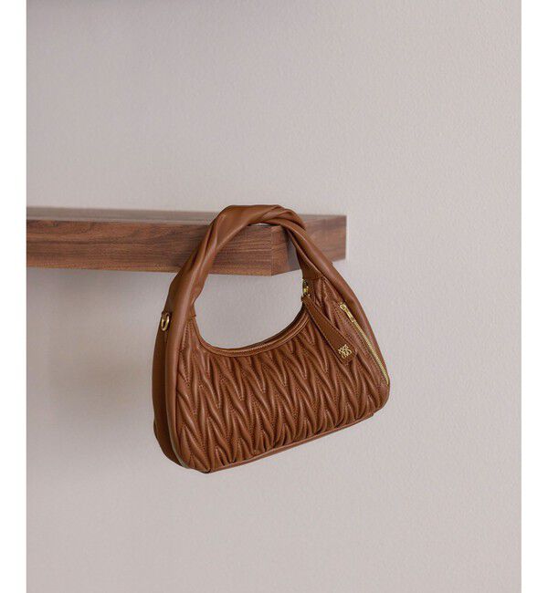 VIS「【2WAY】ねじりハンドルキルティングバッグ」|ハンドバッグ|ブラウン系(22)