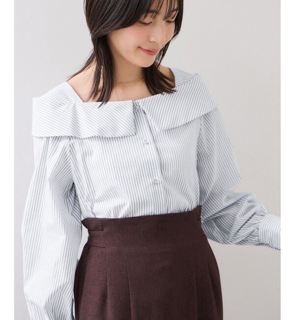 VIS「オフショルライクロングスリーブブラウス/イージーケア」|シャツ・ブラウス|