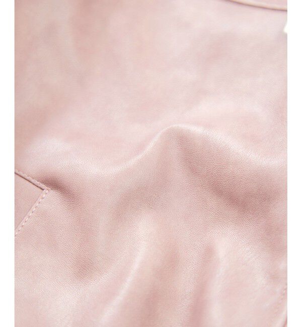 VIS「合皮＆スエードライクジップアップブルゾン」|ブルゾン・スタジャン|