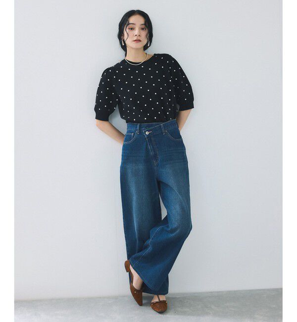 VIS「ドットジャガードニット」|ニット・セーター|