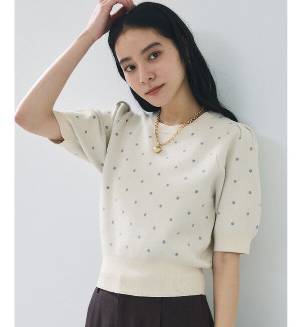 VIS「ドットジャガードニット」|ニット・セーター|キナリ系(17)