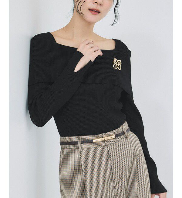 VIS「オフショルダーモチモチリブニット」|ニット・セーター|