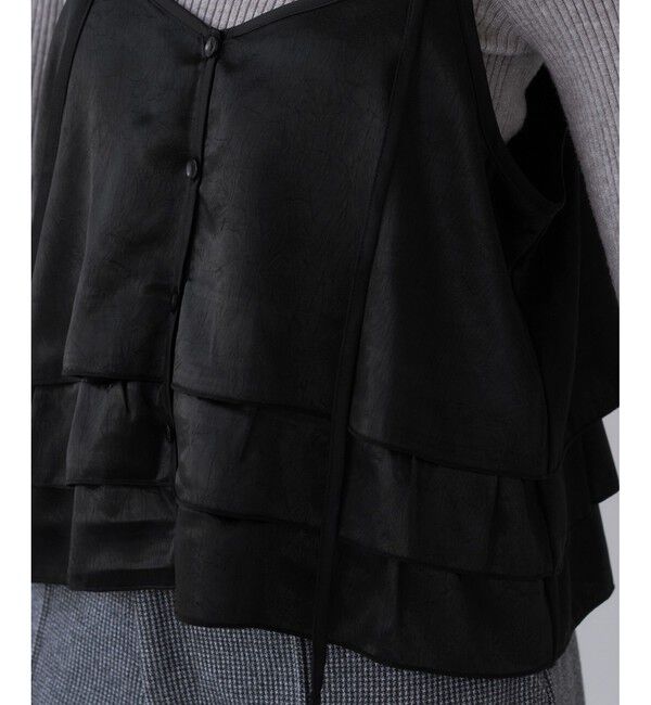 VIS「【WEB限定】サテンフリルビスチェ/2WAY」|キャミソール|