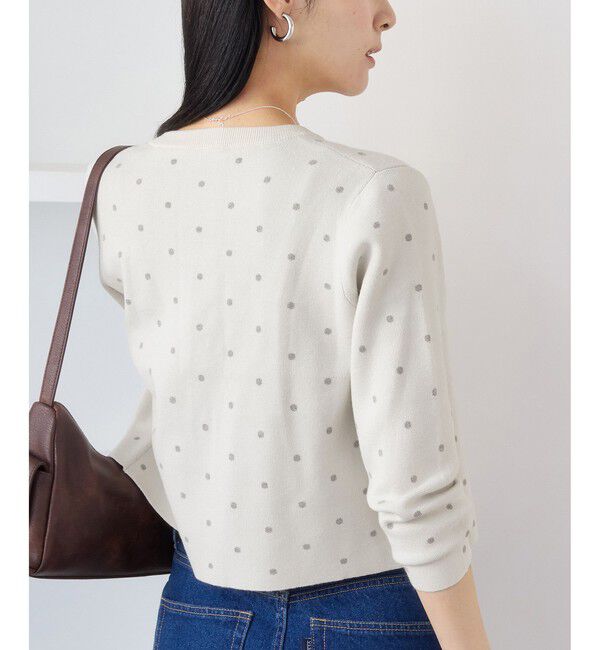VIS「ドットジャガードカーディガン」|カーディガン|