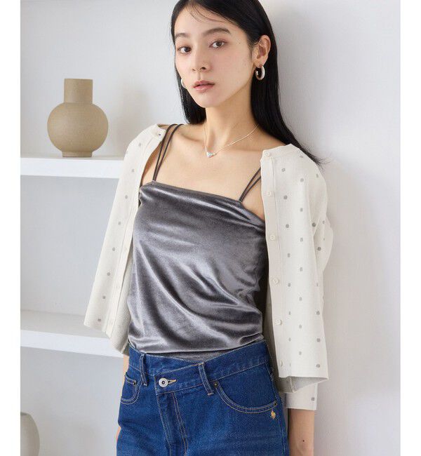 VIS「ドットジャガードカーディガン」|カーディガン|