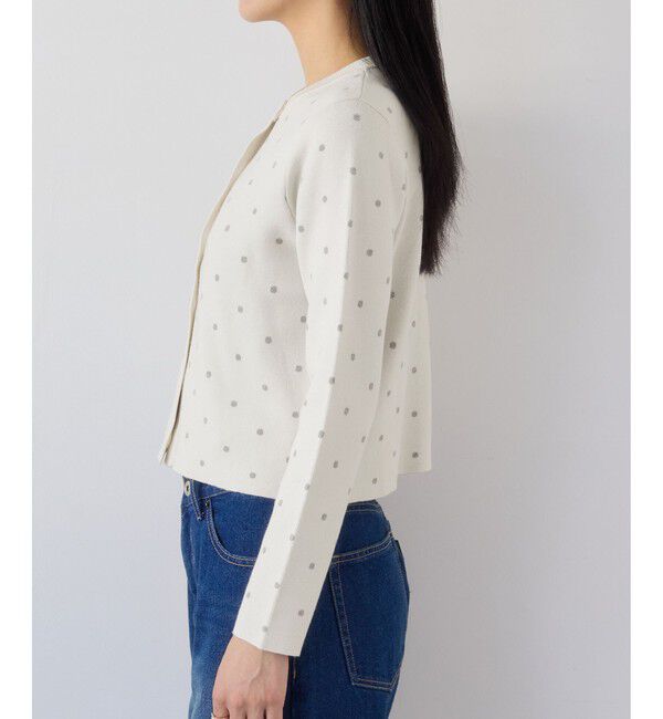 VIS「ドットジャガードカーディガン」|カーディガン|
