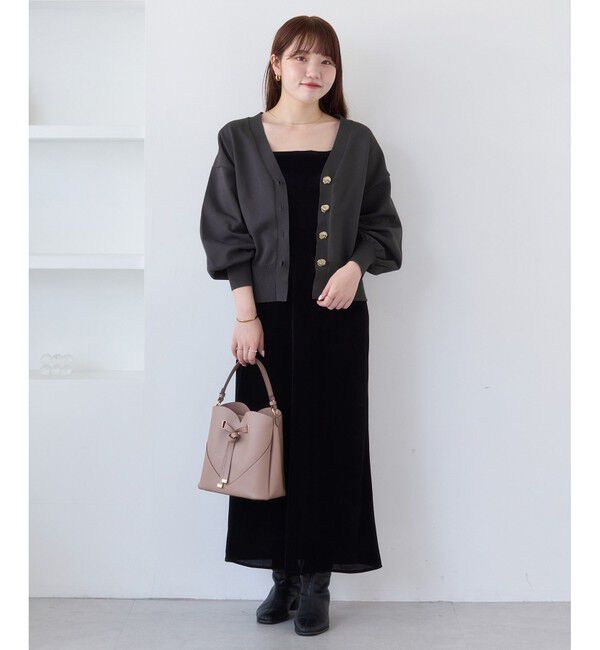 VIS「【WEB限定】メタル釦オーバーサイズカーディガン」|カーディガン|