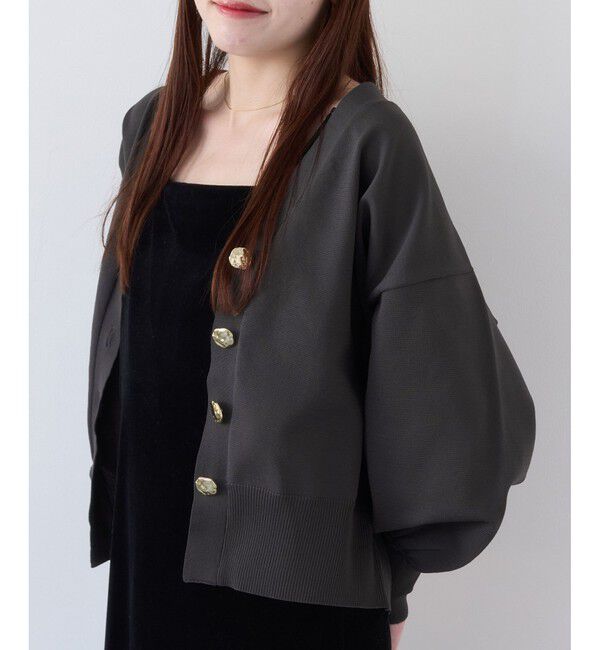 VIS「【WEB限定】メタル釦オーバーサイズカーディガン」|カーディガン|
