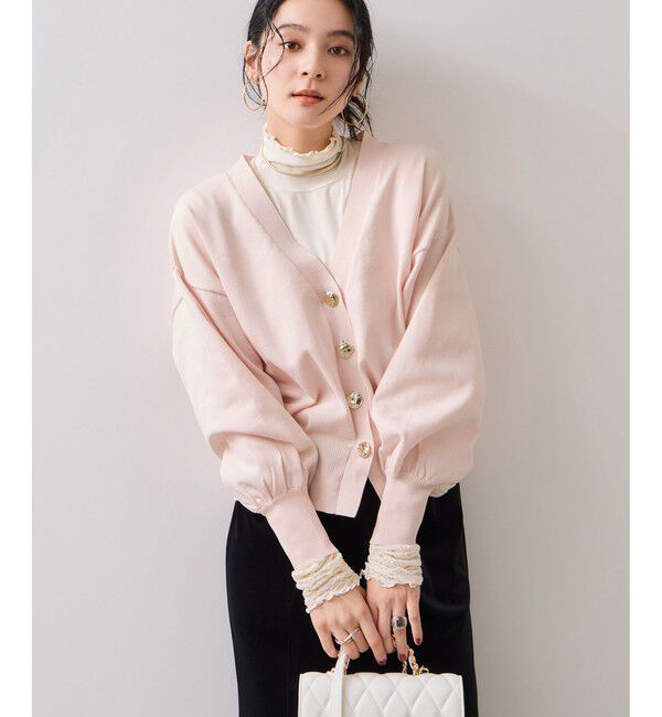 VIS「【WEB限定】メタル釦オーバーサイズカーディガン」|カーディガン|
