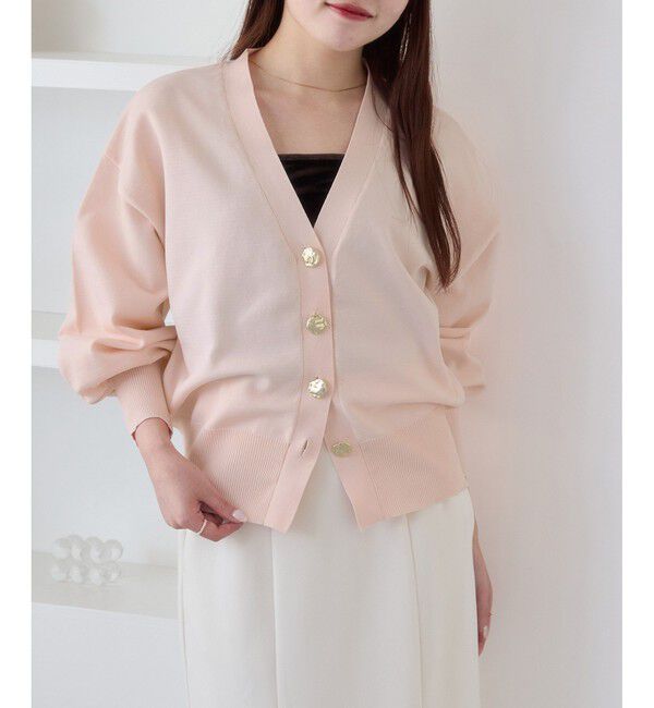 VIS「【WEB限定】メタル釦オーバーサイズカーディガン」|カーディガン|